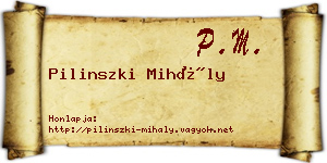 Pilinszki Mihály névjegykártya